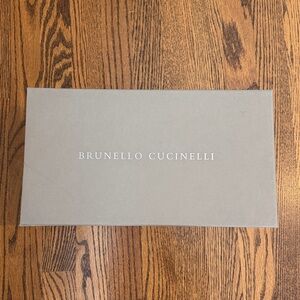Brunello Cucinelli Gray Silver Empty Shoe Box with Dust Bag